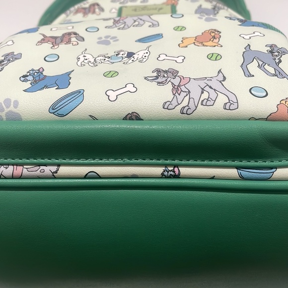 Disney Dogs Loungefly Green Backpack--BEAUTIFUL!! New without Tags--Sold out! - Picture 3 of 11